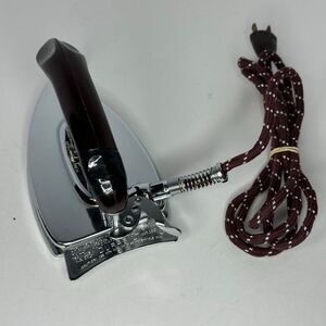 Vintage Durabilt Fully Automatic Folding Iron In Original Box, Cat. No. 193 TEST